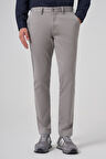  Erkek Gri Pamuk Trend Slim Fit Chino Pantolon