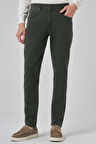  Erkek Haki Denim 5 Cep Slim Fit Jean Kot Pantolon