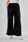 İnci Kadife Siyah Pantolon