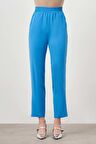 Beli Lastikli Dar Paça Mavi Pantolon