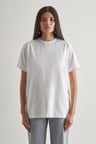 Mizalle Pamuklu Ekru Oversize Basic Tişört