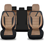 Oto Pandami K2 Serisi Jeep Grand Cherokee WK2 2010 - 2013 Uyumlu Tay Tüyü Koltuk Kılıfı, Taba