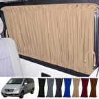 Mercedes Vito W639 5 Cam 2003-2014 Uyumlu Krem Raylı Oto Perde Takımı