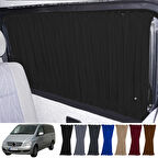 Mercedes Vito W639 5 Cam 2003-2014 Uyumlu Siyah Raylı Oto Perde Takımı