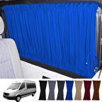 Mercedes Sprinter W906 Uzun 2006-2018 Uyumlu Mavi Raylı Oto Perde Takımı