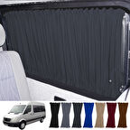 Mercedes Sprinter W906 Orta 2006-2018 Uyumlu Füme Raylı Oto Perde Takımı