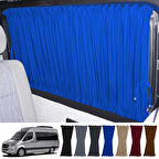 Mercedes Sprinter W907 Uzun 2018+ Uyumlu Mavi Raylı Oto Perde Takımı