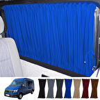 Volkswagen Crafter 2.nesil Uzun Şase 2018+ Uyumlu Mavi Raylı Oto Perde Takımı