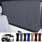 Ford Transit Uzun Şase T16 5.nesil 2000-2006 Uyumlu Gri Raylı Oto Perde Takımı