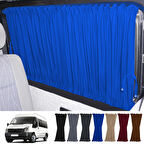 Ford Transit Uzun Şase T16 5.nesil 2000-2006 Uyumlu Mavi Raylı Oto Perde Takımı