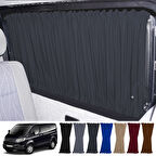 Ford Custom Kısa Şase 2012+ Uyumlu Füme Raylı Oto Perde Takımı