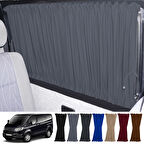 Ford Custom Kısa Şase 2012+ Uyumlu Gri Raylı Oto Perde Takımı