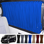 Ford Custom Kısa Şase 2012+ Uyumlu Mavi Raylı Oto Perde Takımı