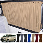 Ford Custom Uzun Şase 2012+ Uyumlu Krem Raylı Oto Perde Takımı