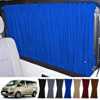 Ford Custom Uzun Şase 2012+ Uyumlu Mavi Raylı Oto Perde Takımı