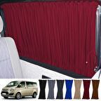 Ford Custom Uzun Şase 2012+ Uyumlu Bordo Raylı Oto Perde Takımı