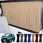Volkswagen T4 - Transporter / Caravelle Kısa Şase 1990–2003 Uyumlu Krem Raylı Oto Perde Takımı