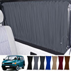 Volkswagen T4 - Transporter / Caravelle Kısa Şase 1990–2003 Uyumlu Gri Raylı Oto Perde Takımı