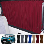 Volkswagen T4 - Transporter / Caravelle Kısa Şase 1990–2003 Uyumlu Bordo Raylı Oto Perde Takımı