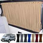 Opel Vivaro A 2001-2014 Uyumlu Krem Raylı Oto Perde Takımı