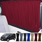 Opel Vivaro B 2014-2019 Uyumlu Bordo Raylı Oto Perde Takımı