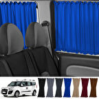 Fiat Doblo Iı Uzun Şase 2010-2023 Uyumlu Mavi Raylı Oto Perde Takımı