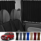 Fiat Doblo I 2000-2010 Uyumlu Siyah Raylı Oto Perde Takımı