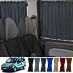 Citroen Nemo 2007-2015 Uyumlu Füme Raylı Oto Perde Takımı