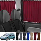 Citroen Berlingo 1.nesil 1996-2009 Uyumlu Bordo Raylı Oto Perde Takımı