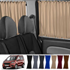 Ford Tourneo Courier 2014+ Uyumlu Krem Raylı Oto Perde Takımı