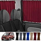 Ford Tourneo Courier 2014+ Uyumlu Bordo Raylı Oto Perde Takımı