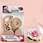 Smarta Silikon Kalıp Gül Kalıpları ve Yaprak Kesici Seti SK1013023