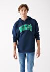 Mavi Logo Baskılı Lacivert Sweatshirt 067149-29743