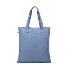 Smart Bags Büyük Boy Krinkıl Kumaş Omuz Çantası BC 3076 - Jeans Mavi