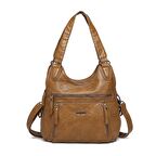 Yıkama Deri Küçük Boy Kadın Omuz Çantası 21-K Barcelona 1861