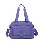 Krinkıl Kumaş Kadın Omuz Çantası Smart Bags 1122 Mor