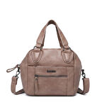 Yıkama Deri Askılı Kadın El Çantası 21-K Barcelona 1905