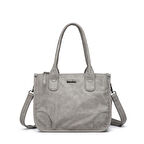 Yıkama Deri Omuz Askılı Kadın Çantası 21K Barcelona 1910