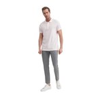 Erkek Polo Yaka Slim Fit Pike Düz Pamuklu Tişört