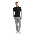 Erkek Slim Fit Bisiklet Yaka Pamuklu Düz Tişört
