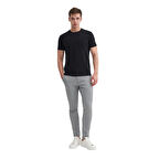 Erkek Slim Fit Bisiklet Yaka Pamuklu Düz Tişört 4623
