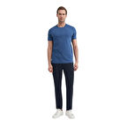 Erkek Slim Fit Bisiklet Yaka Pamuklu Düz Tişört 4623