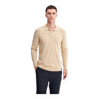 KAZAK Slim Fit Viskon Karışımlı Basic Polo Yaka Kazak