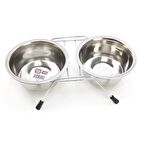 Playfull Krom Kaplı Çiftli Mama Kabı 