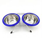 Playfull Krom Kaplı Çiftli Mama Kabı 32 Oz