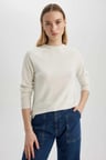 defacto regular fit bisiklet yaka basic kazak i6913az23wngr28