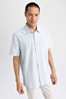 DeFacto Regular Fit Polo Yaka Kısa Kollu %100 Pamuk Gömlek M9432AZ23SPBE196