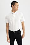 DeFacto Slim Fit Dar Kesim Kısa Kollu Basic Düz Polo Tişört T5259AZ23SPWT32