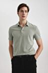 DeFacto Slim Fit Dar Kesim Polo Yaka Pamuklu Kısa Kollu Tişört X2594AZ24SMGN1217