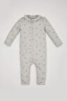 DeFacto Kız Bebek Yeni Doğan Baskılı Waffle Uzun Kollu Tulum C1609A524SPGR470